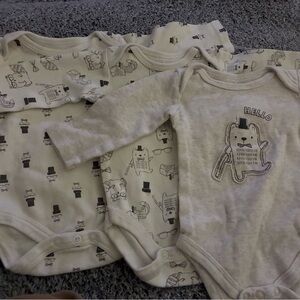 Chick Pea Cream and Gray Bodysuits